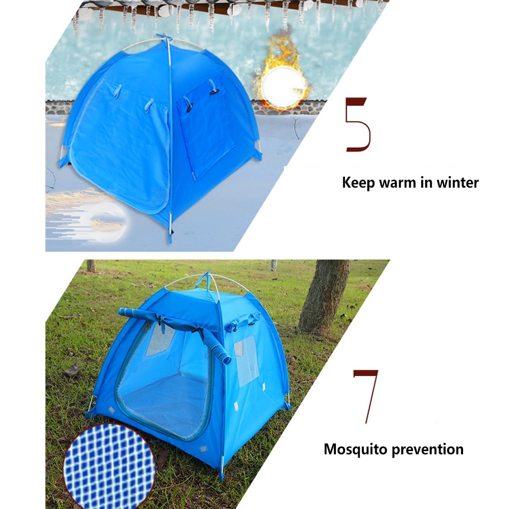 Tenda per animali domestici Casetta per animali da esterno portatile con finestra Letto in tessuto Oxford Traspirante Cerniera antivento Lavabile