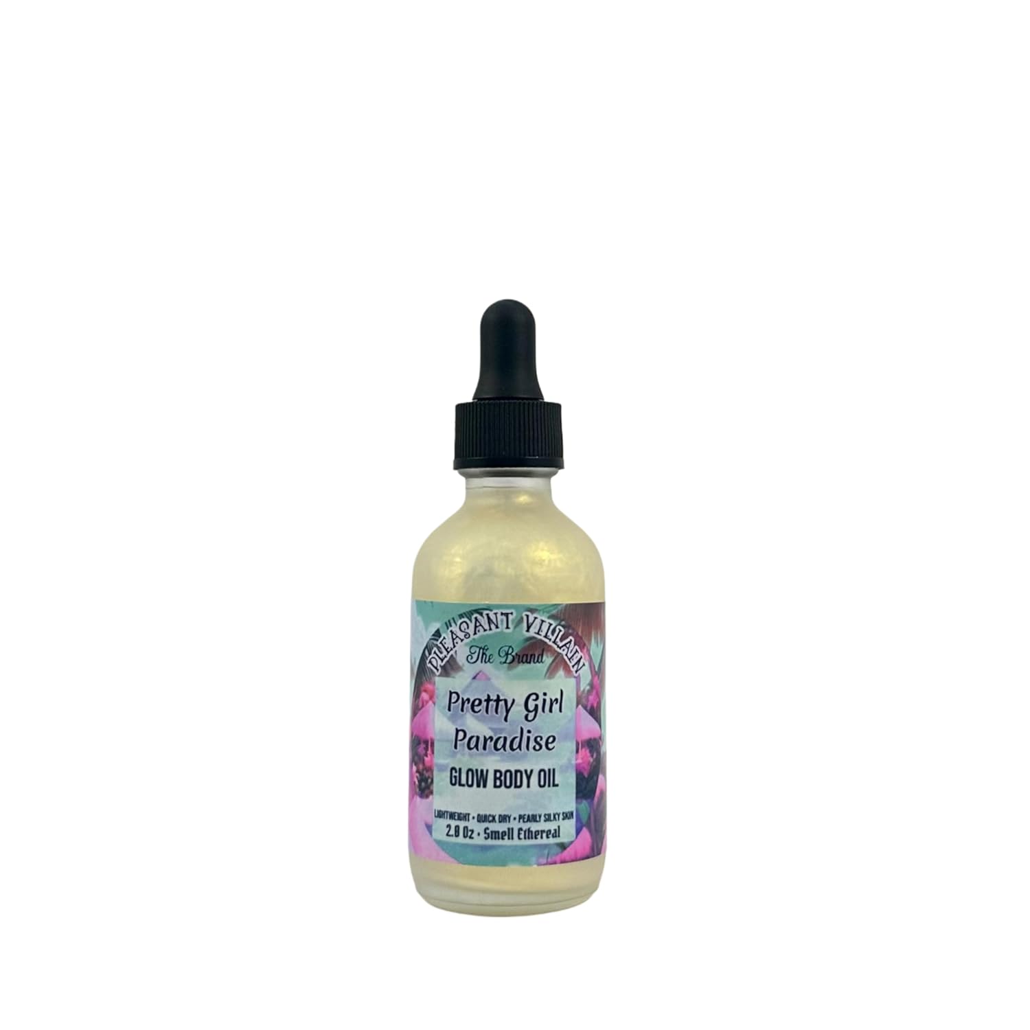 Pretty Girl Paradise Scented Glow Body Oil Pearlescent Shimmer, Silky Soft, Radiant and Moisturizing