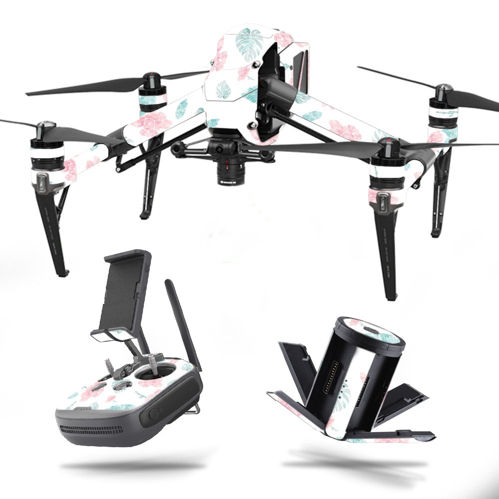 MightySkins Skin Compatible with DJI Inspire 2 - Paper Flowers | Protective, Durable, and Unique Vinyl Decal wrap Cover | Easy to Apply, Remove, and Change Styles | Made in The USA