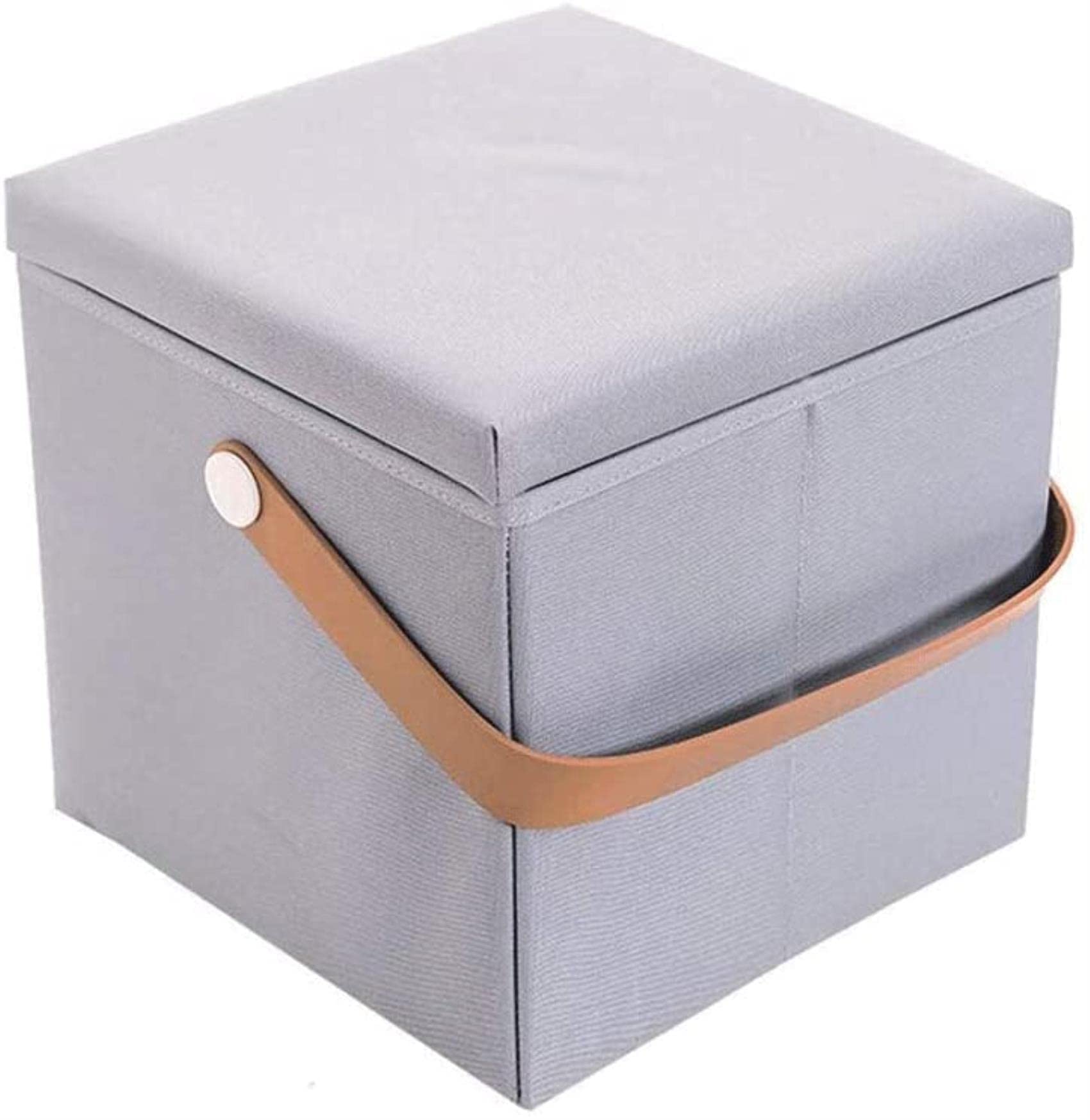 Tabouret de rangement pour coiffeuse au design carré épuré