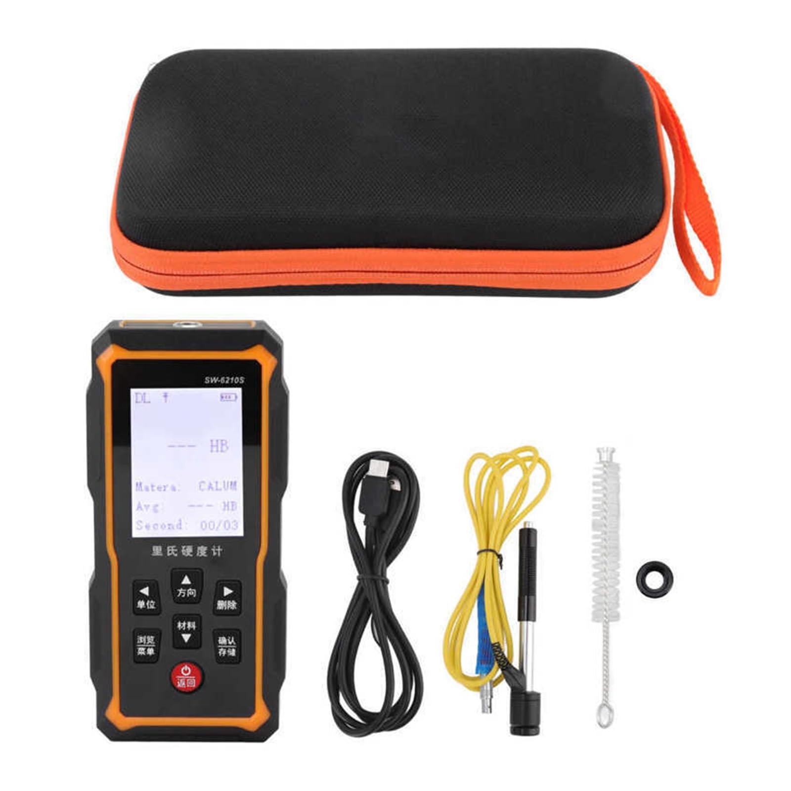 Durómetro del medidor de dureza Digital de dureza, Equipo de prueba del probador de dureza del durómetro de dureza Leeb de alta precisión USB 170‑960HLD for acero metálico Portabilidad Medición precis