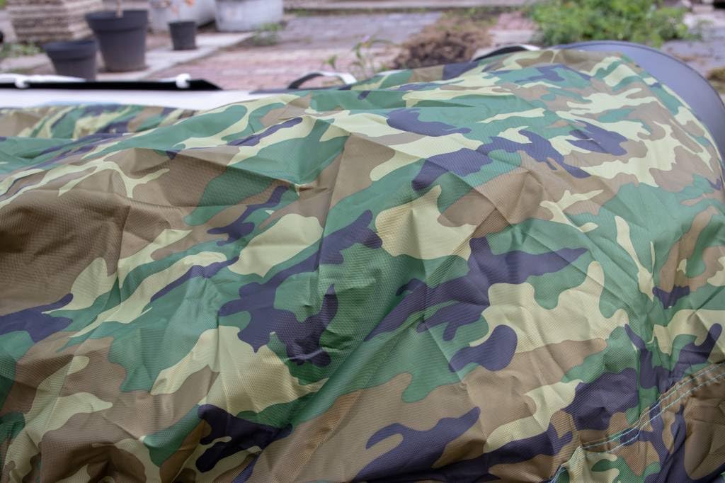 Schlauchbootabdeckung Camo 200D – Abdeckplane für Schlauchboote, Schutz vor Witterung und Verschmutzung, geeignet für Standzeiten und Lagerung