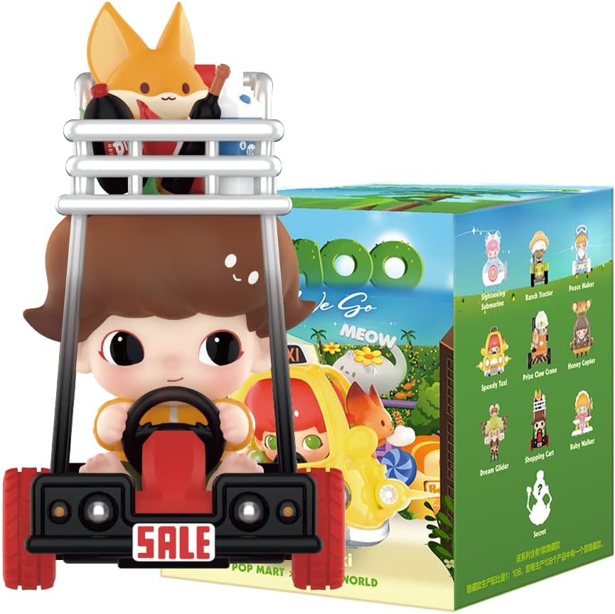 POP MART DIMOO Where We Go Series 9PC Exclusive Action Figure Box Toy Bulk Box Popular Collectible Art Toy Cute Figure Creative Gift, for Christmas Birthday Party Holiday