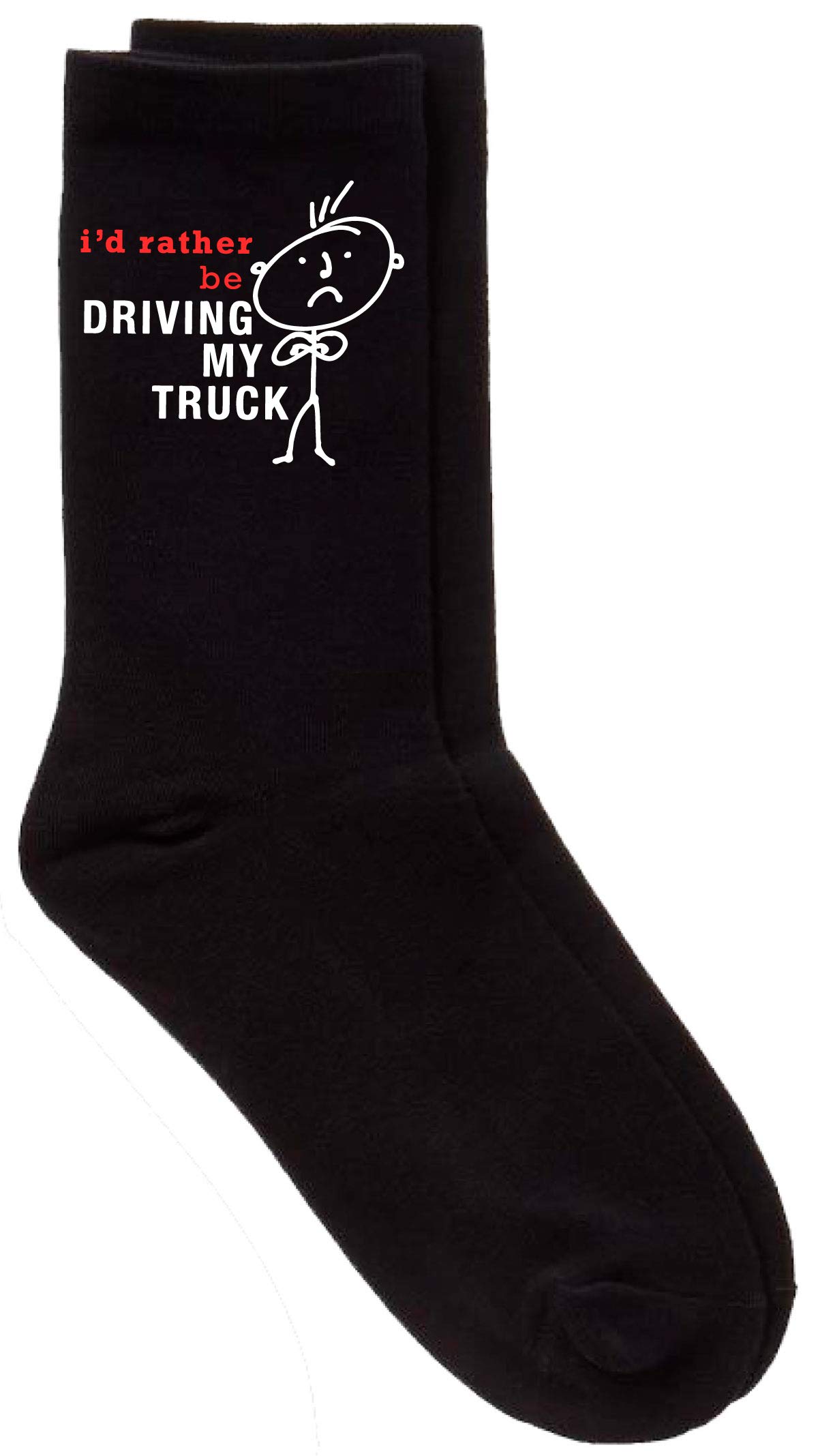 60 Second Makeover Men's Black Limited Rather Be Driving My Truck Calf Socks Fathers Day Dad Husband Boyfriend Uncle Grandpa Grandad Present