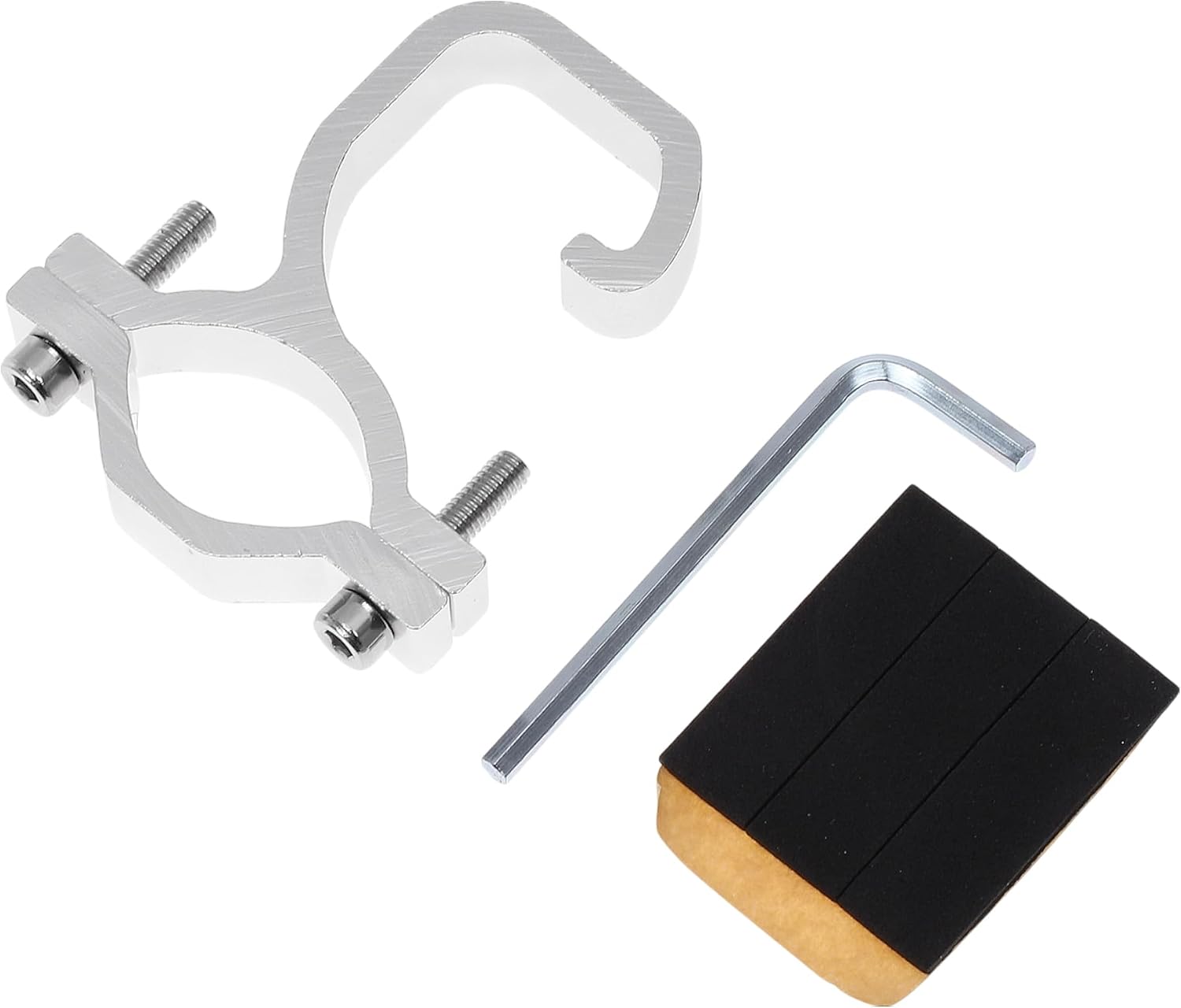 Universal Aluminum Alloy Motorcycle Hanging Helmet Hook Foldable Handlebar Hooks for Hanging Cup Holders Gloves Luggage for Scooters Silver Tone Hexagon Wrench Gasket