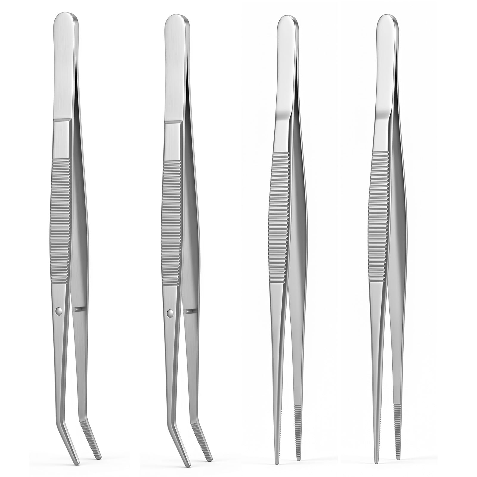 GEEHUA 4PCS Multipurpose Stainless Steel Tweezers