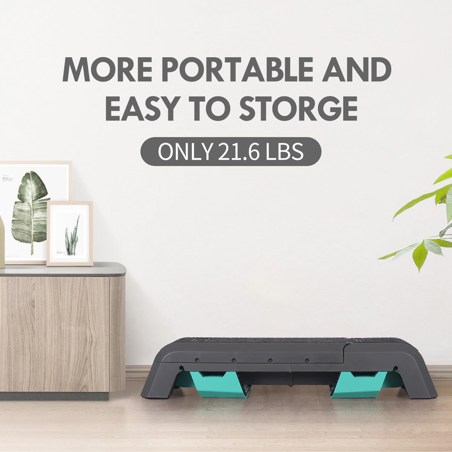 leikefitness Plataforma aeróbica multifuncional con plataforma de entrenamiento de cuerda, banco de pesas ajustable, equipo de fitness profesional para gimnasio en casa (negro)