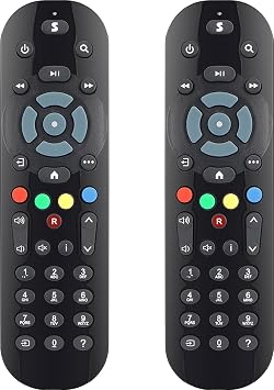 Pack of 2 Replacement Remote Control Compatible with All Sky Q Box, Sky Q TV Box, Mini and Silver Box Non-Touch, No Voice Control