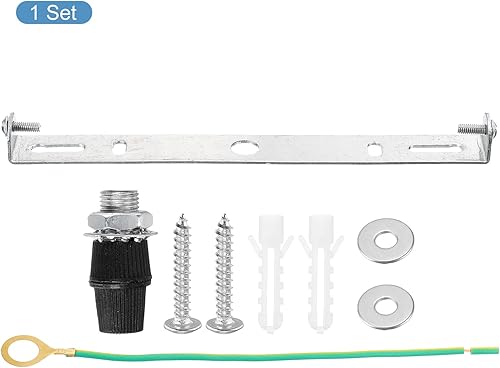Miniatura 8 de MECCANIXITY Placa de luz de techo 5.709x0.787x0.630 in Soporte de montaje para lámpara de oficina en casa, 1 juego
