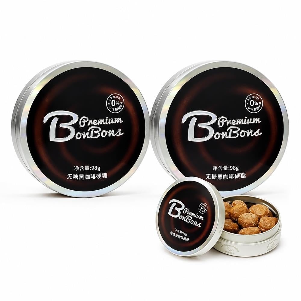 Zuckerfreies Kaffeebonbon, 98g-Dose