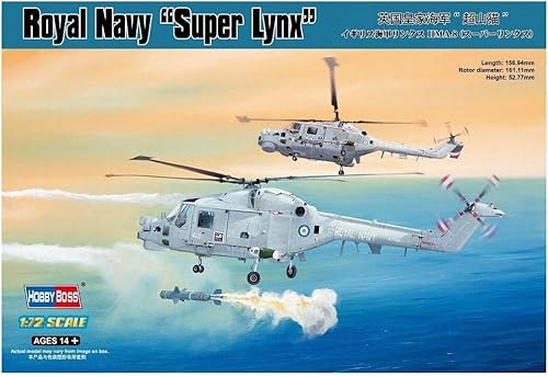 Hobby Boss Kit de construcción de modelo de avión Super Lynx de la Royal Navy