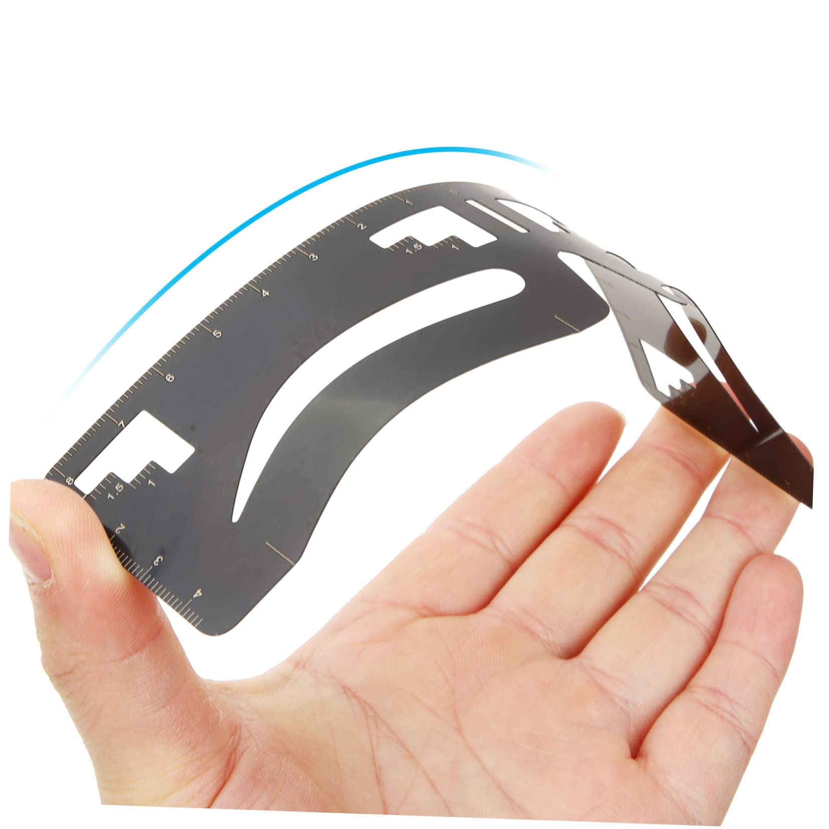 MAGICLULU 10 Pezzi Righello Per Sopracciglia Modello Di Guida Per Sopracciglia Attrezzo Tracciante Per Sopracciglia Muffe Fronte Forma Del Sopracciglio Forniture Acciaio Inossidabile