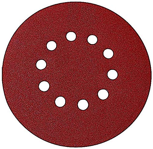 120 discos abrasivos, 215 mm de diámetro, 10 orificios, grano a elegir, para lijadora excéntrica, marca: Klebemeister.eu (P80)