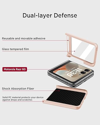 Vista 71 de Miimall Funda delgada para Galaxy Flip 7 con protector de pantalla integrado, grado militar, a prueba de golpes, a prueba de caídas, antiarañazos