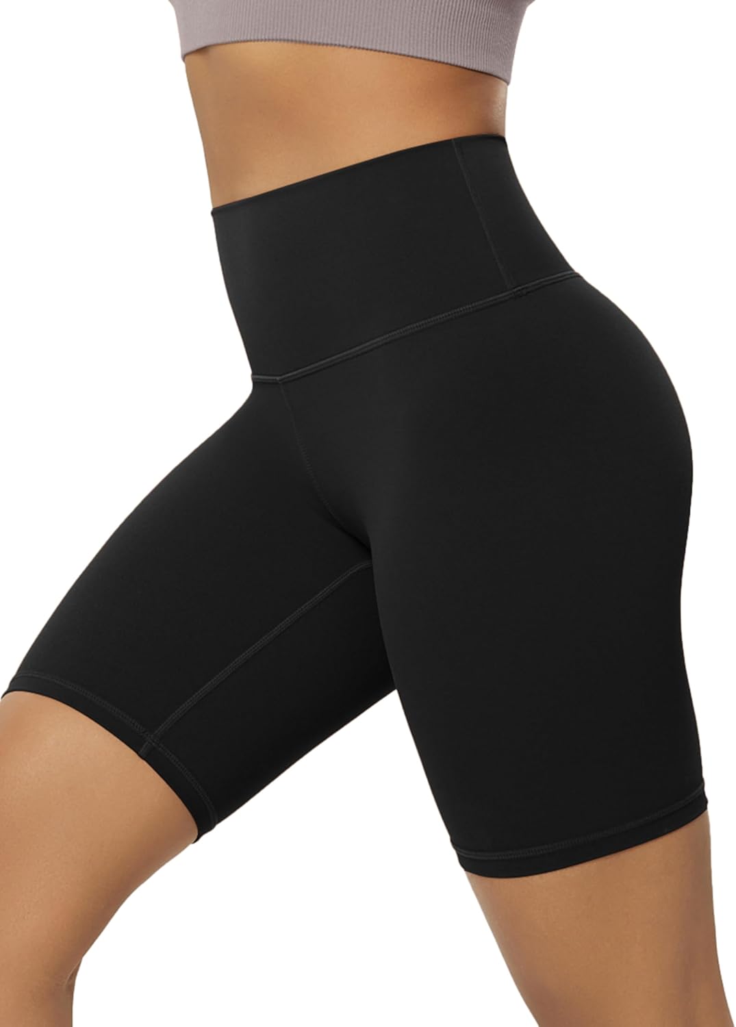 ODODOS Tummy Control Compression Shorts for Women, 4" / 6" / 8" / 10" High Waist Workout Biker Shorts with Inner Pocket