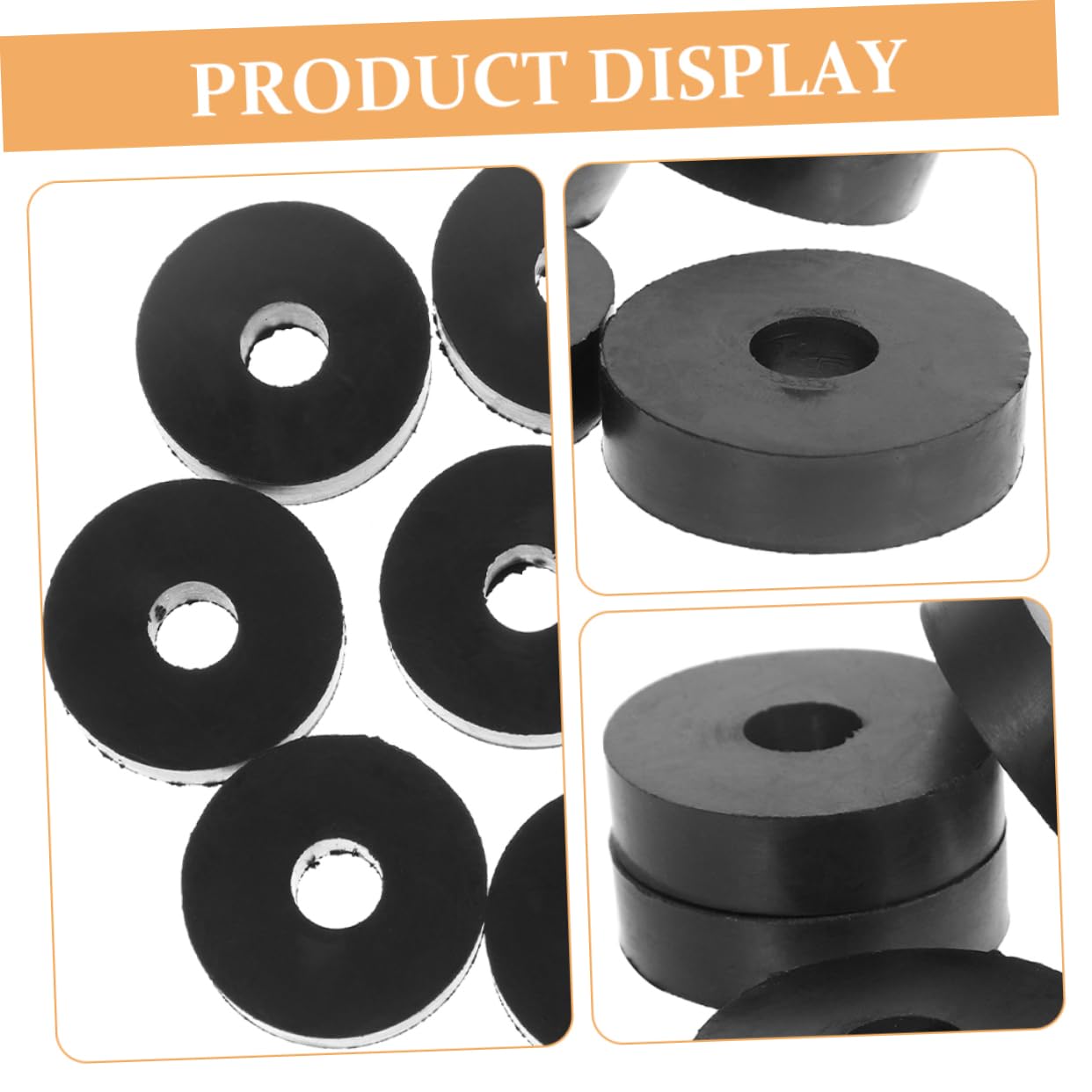 Unomor 25pcs Cushion Vibration Anti- Pads Heavy Duty Spacer Replacement Grommet Rubber Black