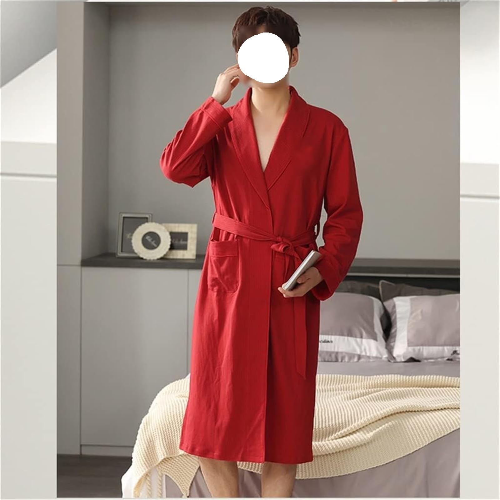 Accappatoio Camicie da Notte Primavera Estate Casa Tempo Libero Accappatoio Ampio Pigiama Uomo Camicia da Donna(M)