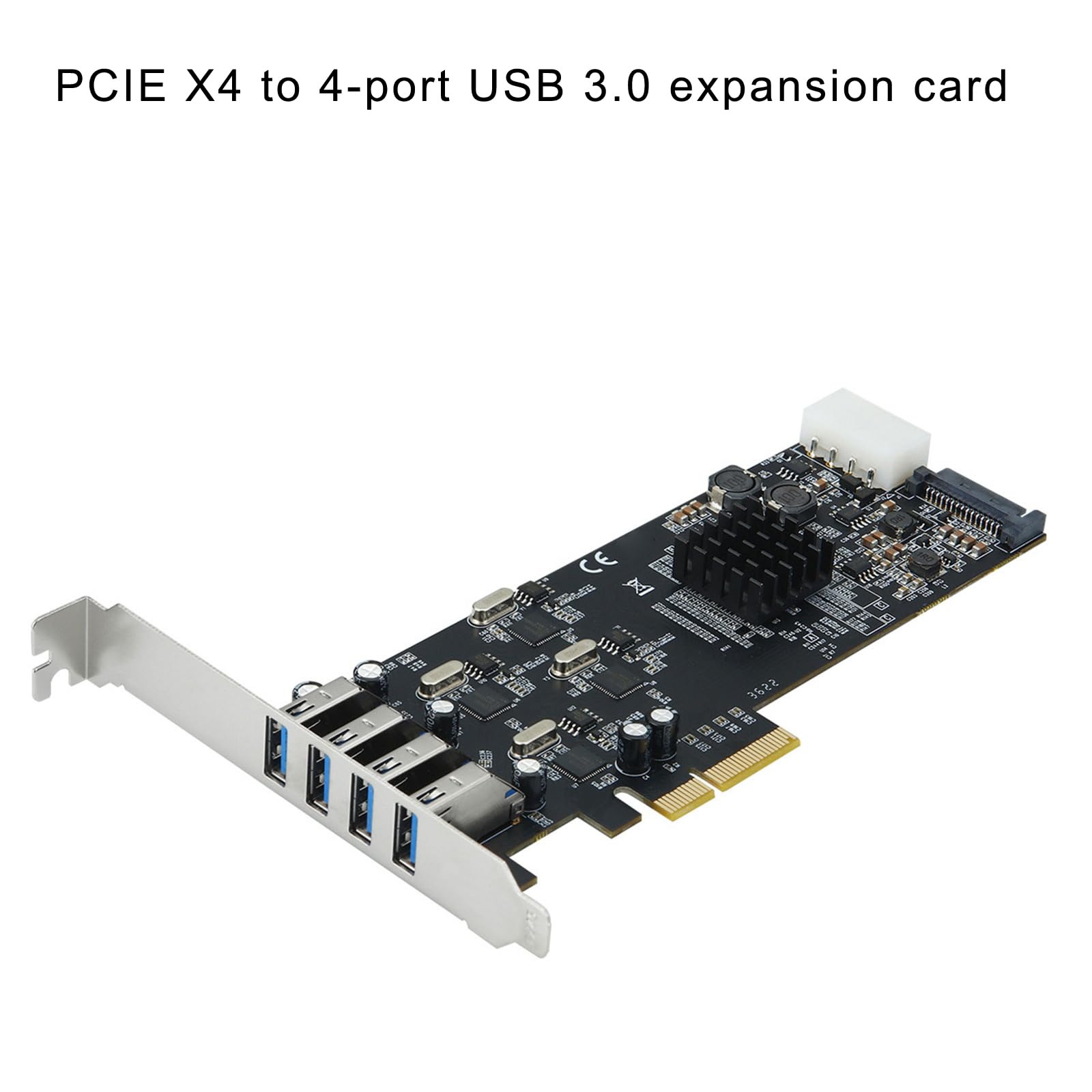 Scheda di espansione PCIE PCIE a 4 porte USB3.0 Scheda PCIE USB3.0 Adattatore USB 3.0 Adattatore USB 5Gbps Extensor Adaters