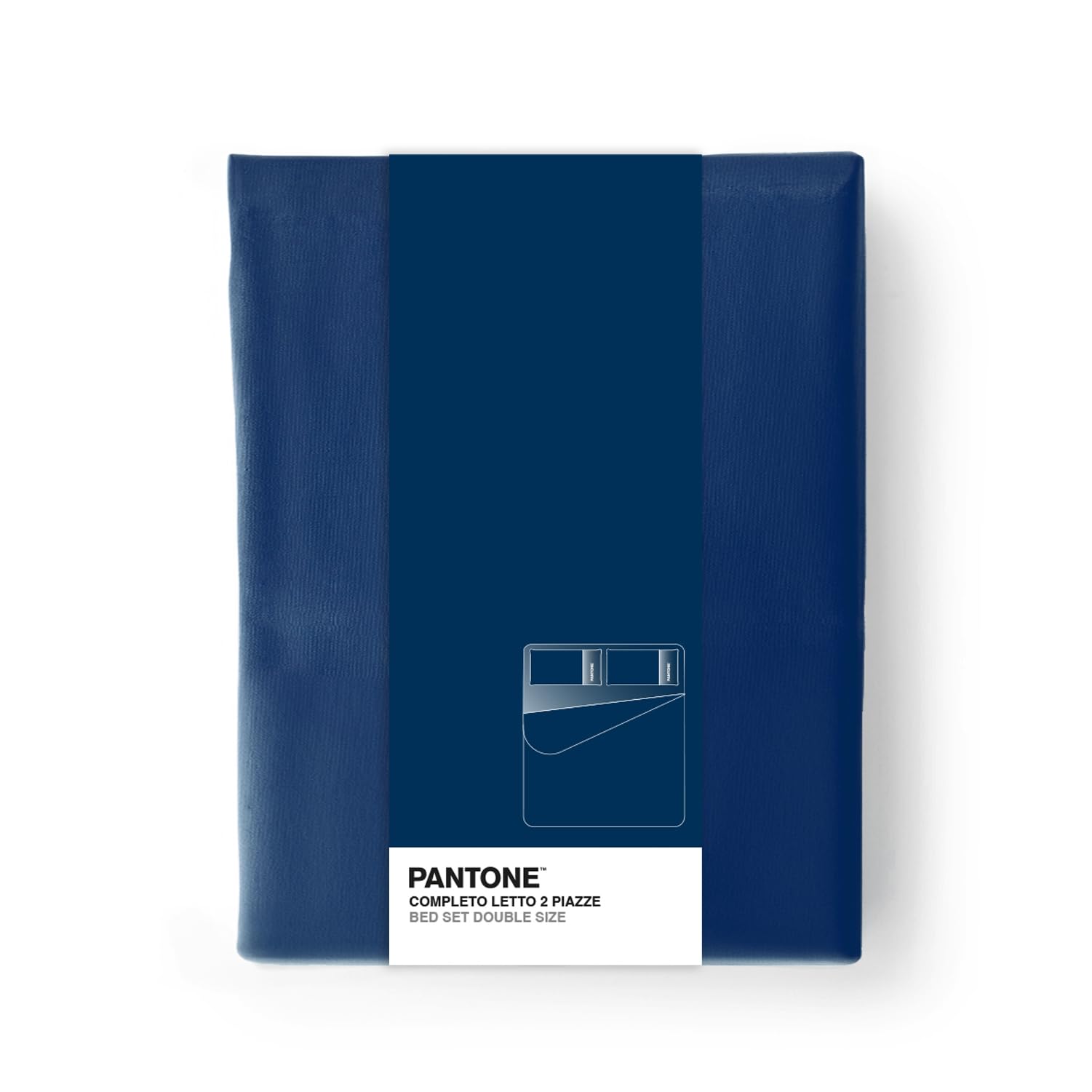 PANTONE - Completo Letto Set con Lenzuola Matrimoniali Cotone 240x280 + Lenzuolo Sotto con Angoli Matrimoniale Coprimaterasso 180x200 con Elastici per Materasso Fino 30cm + Federe Cuscino Letto 50x80