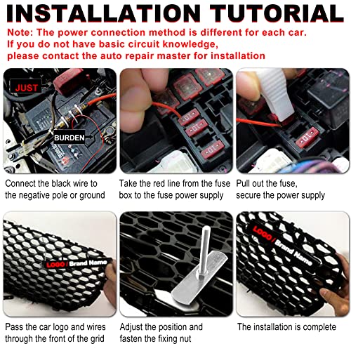 Custom Car Grille Badge Led Emblem, Car Illuminated Front Grille Emblem Badge, Car Grill Insert Led Trim Light Applicable To All Vehicles #TOP4