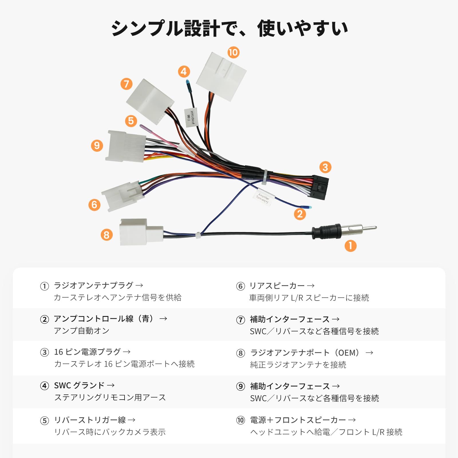 ATOTO A6G209PF 本体+AC-ITY200 16ピン配線ハーネス付き Amazon.co.jp: ATOTO AC-ITY200 16ピン配線ハーネス、特定のトヨタ車