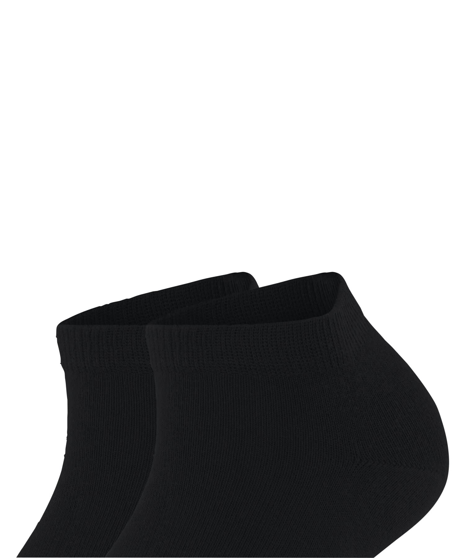 FALKE Kobiety Skarpety do trampek Happy Double Pack W Sn bawełna krótkie jednokolorowe 2 Pak, Czarny Black 3000, 39-42