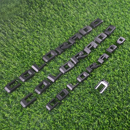 Image of Overlay Emblem 3D Letter Side Door Rear Tailgate Badge Nameplate Compatible for 2023-2024 Colorado Set of 3Pcs (Matte Black)