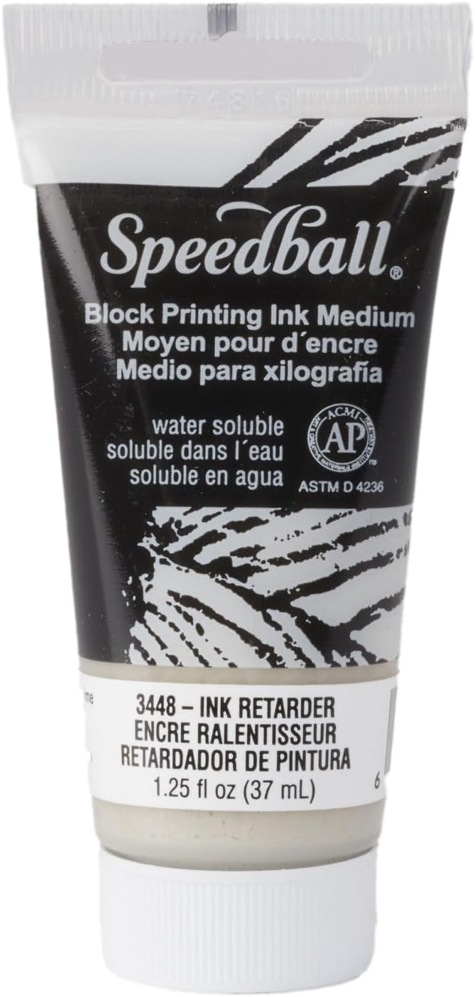 Speedball 37ml 1.25 oz Water-Soluble Ink Retarder, Slows Ink Drying Time, Block Printing, Lino Printing, Screen Printing, Art Print Making Accessories, For Art Craft Kit Printing Set