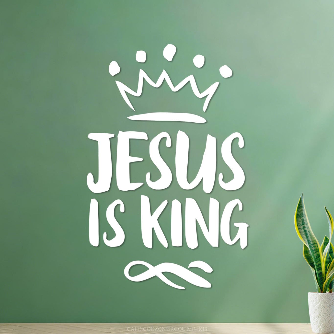 Wall Decals Paster Paper Jesus is King 64x96.7cm Wall beautification White