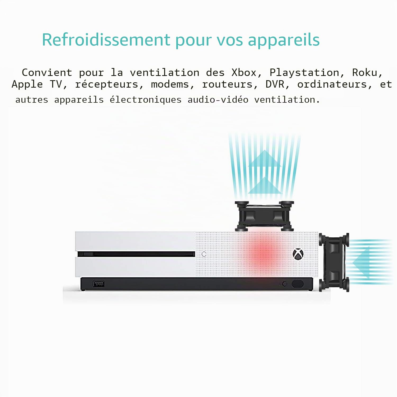 upHere ventilateur pc 80mm USB Silencieux Fan 5V Trois Vitesse Réglable ventilateur de Refroidissement pour PC/Xbox/Playstation/TV Box,etc.