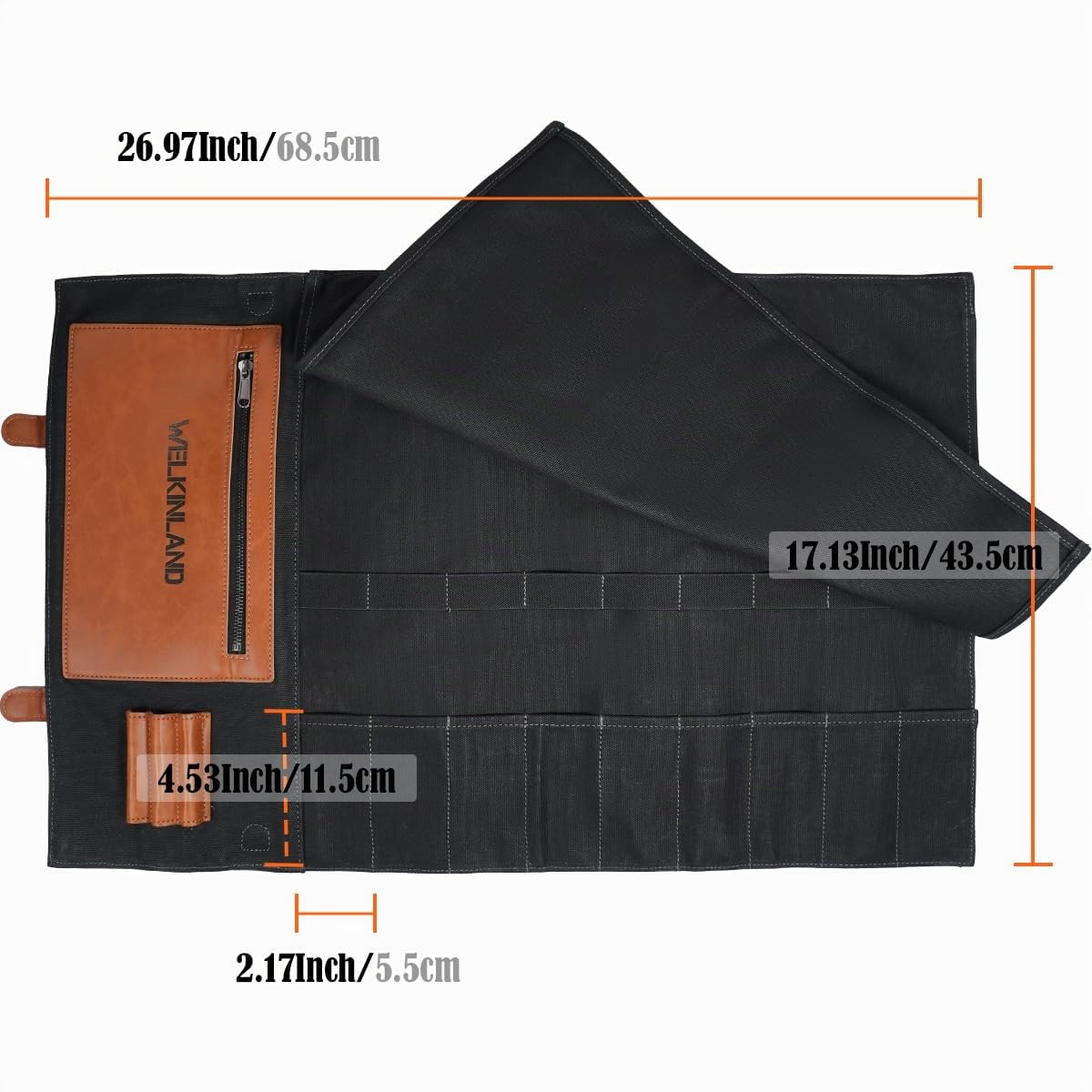 Rotolo di coltelli a 14 tasche, rotolo di coltelli in pelle, tela per coltelli, porta coltelli, borsa per coltelli, borsa da chef, borsa per coltelli da chef, rotolo per coltelli da chef, borsa per