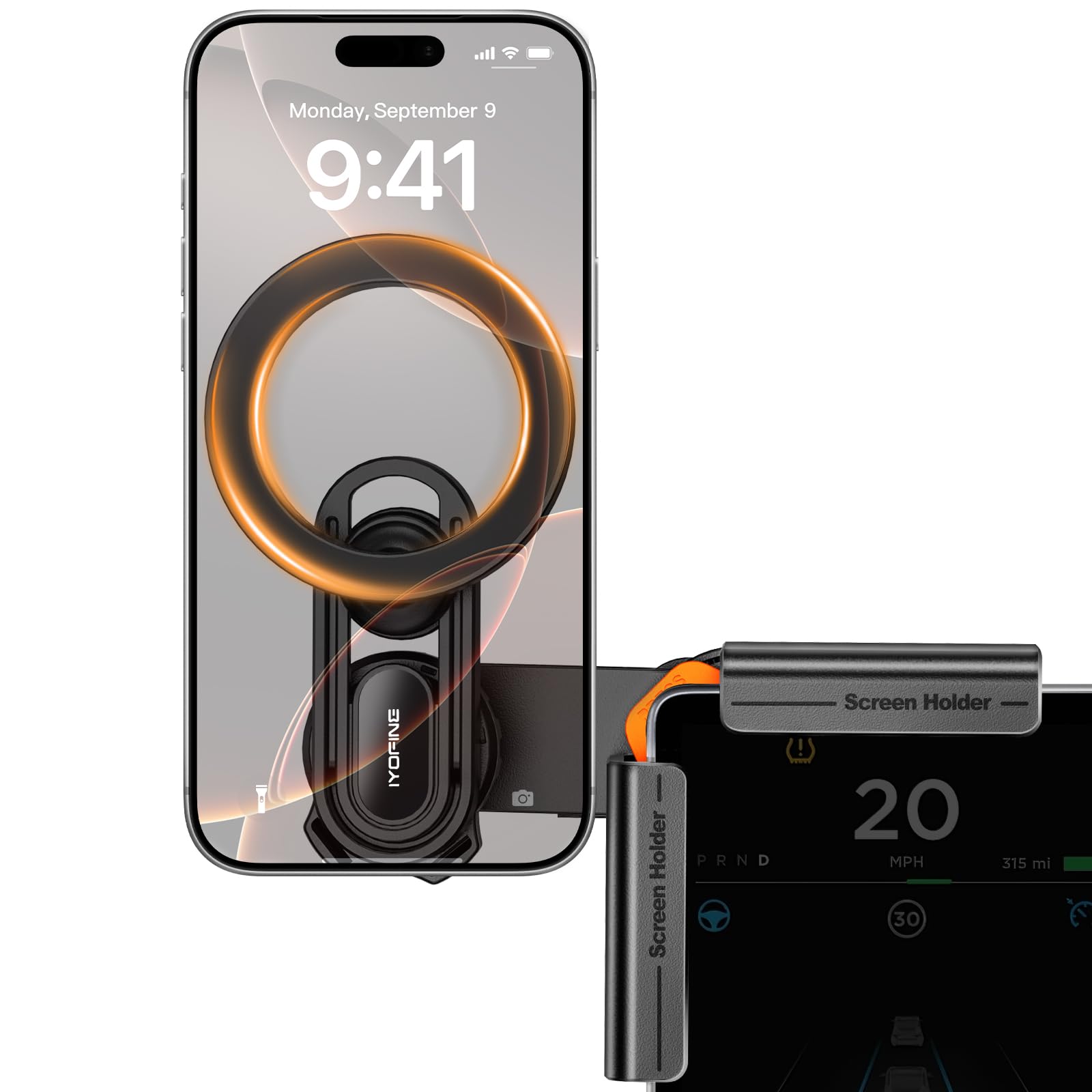 Amazon.com: IYOFINE M2026 Tesla Model Y Phone Mount, for MagSafe