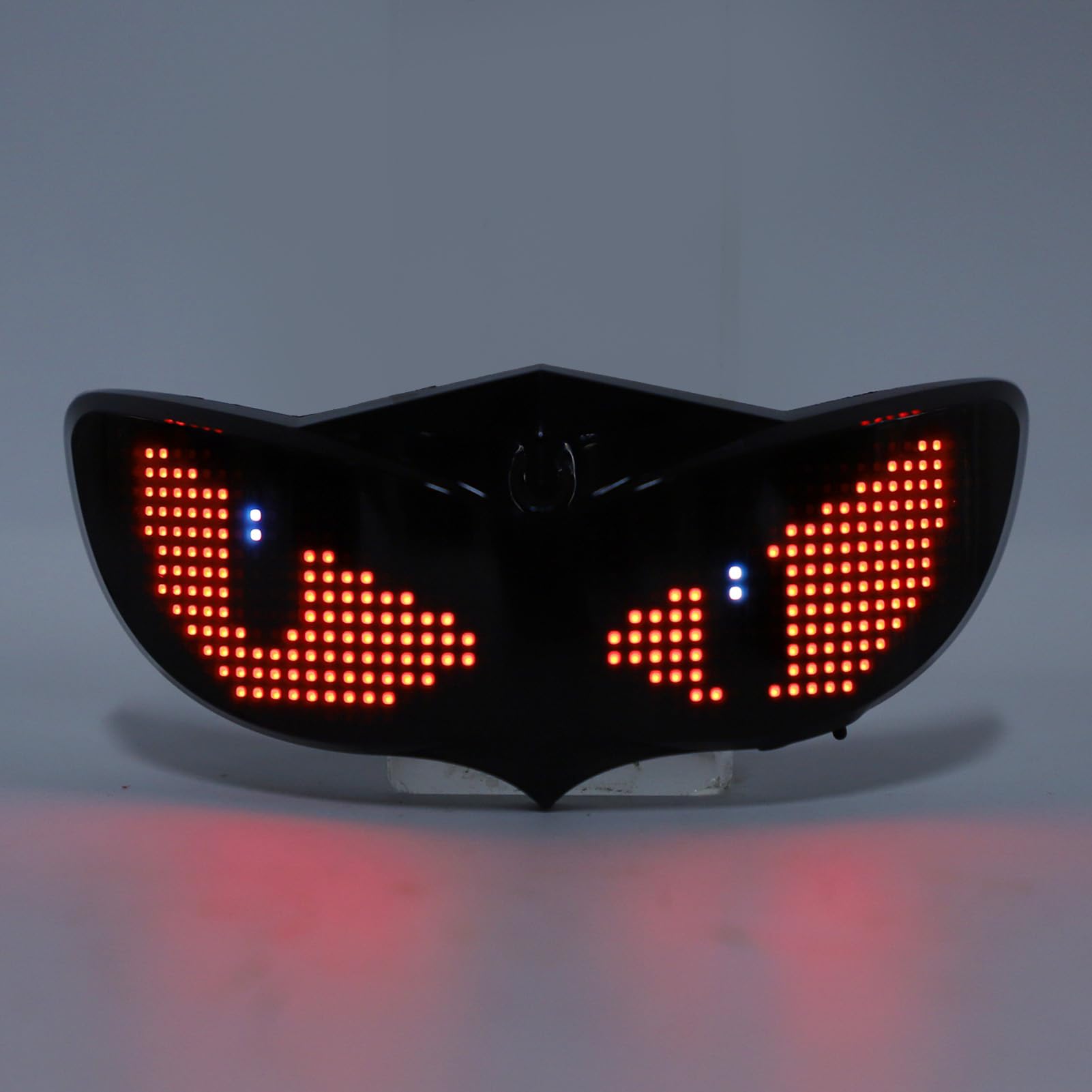 Pantalla Divertida con Luz LED para Casco con Alertas de Seguridad Inteligentes para Ciclistas Nocturnos, Material de PC Duradero, 1 Unidad