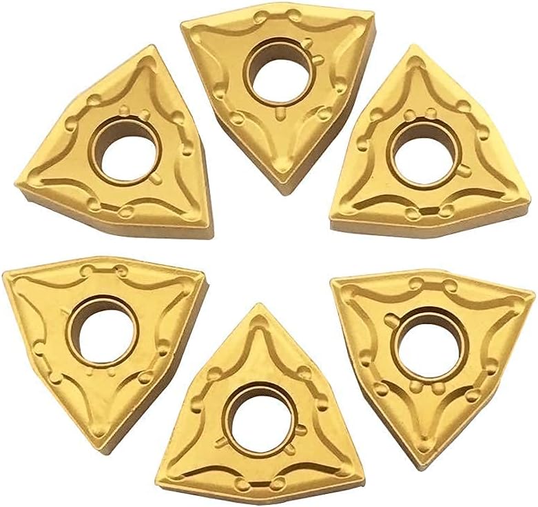 10pcs GBJ WNMG431-MA WNMG080404 -MA Carbide Insert Lathe Turning inserts Turning Tool for MWLNR Turning Tool Holder (WNMG431MA Gold)