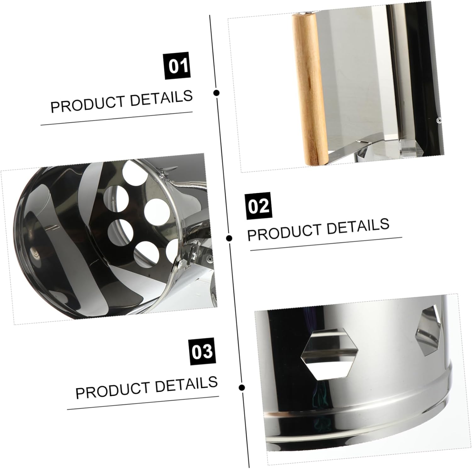 1pc Charcoal Chimney Starter for Outdoor Barbecue Efficient Fire Starter Bucket - Handle for Camping and Picnics