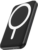 Podoru 5000mAh MagSafe Power Bank for iPhone 17/16/15/14/13/12 - 20W PD Fast Wireless Charging, Magnetic Portable Charger, Black