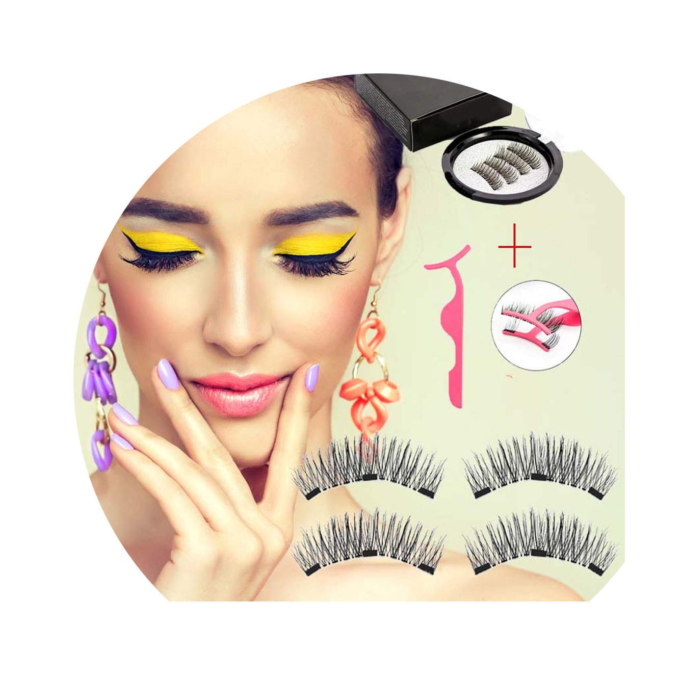 Shozy eyelashes with 3 lashes