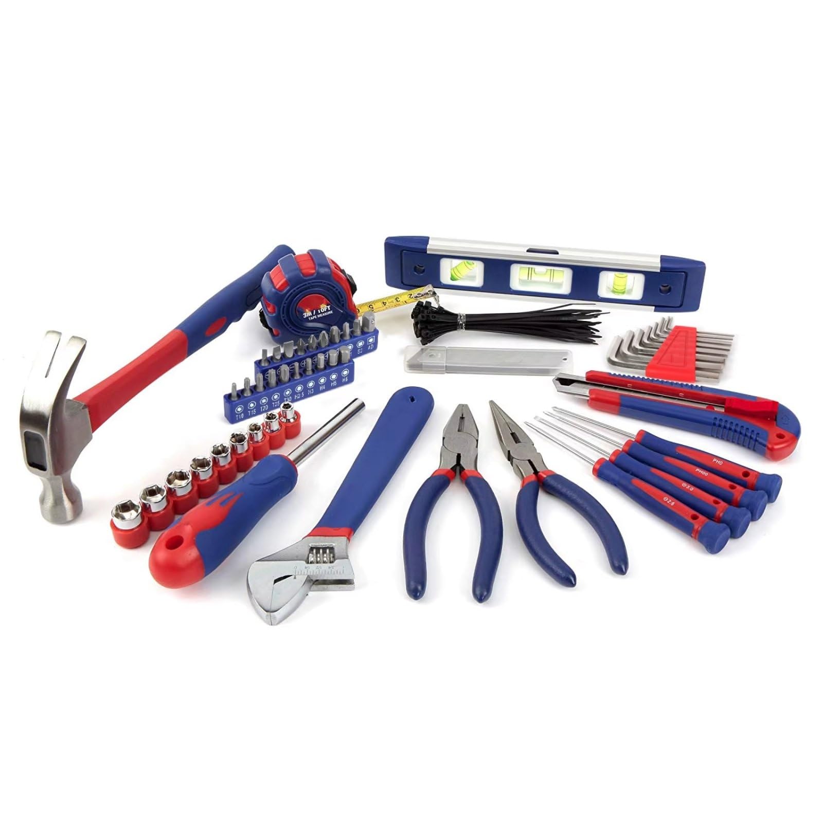 Maletín herramientas multiusos Juego Herramientas PC Para Reparación Automóviles Kit Herramientas Para El Hogar Llave Mango Trinquete Liberación Rápida Herramientas Mano 100