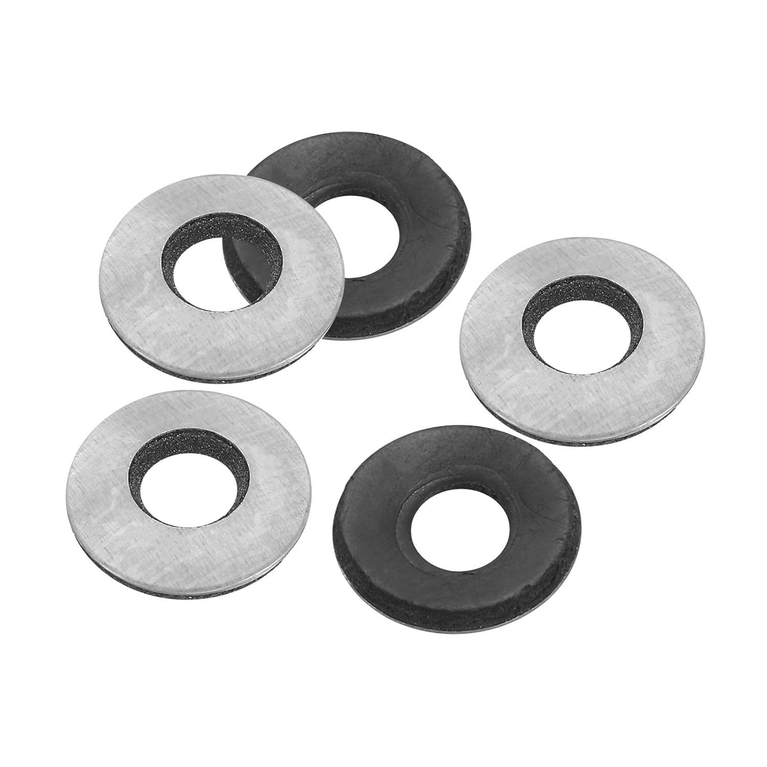 PATIKIL 7/32" x1 1/4" EPDM Bonded Sealing Washers, 100 Pieces Galvanized Neoprene Rubber Backed Screw Gasket for Industrial Home Machinery Ships Roof (#12)