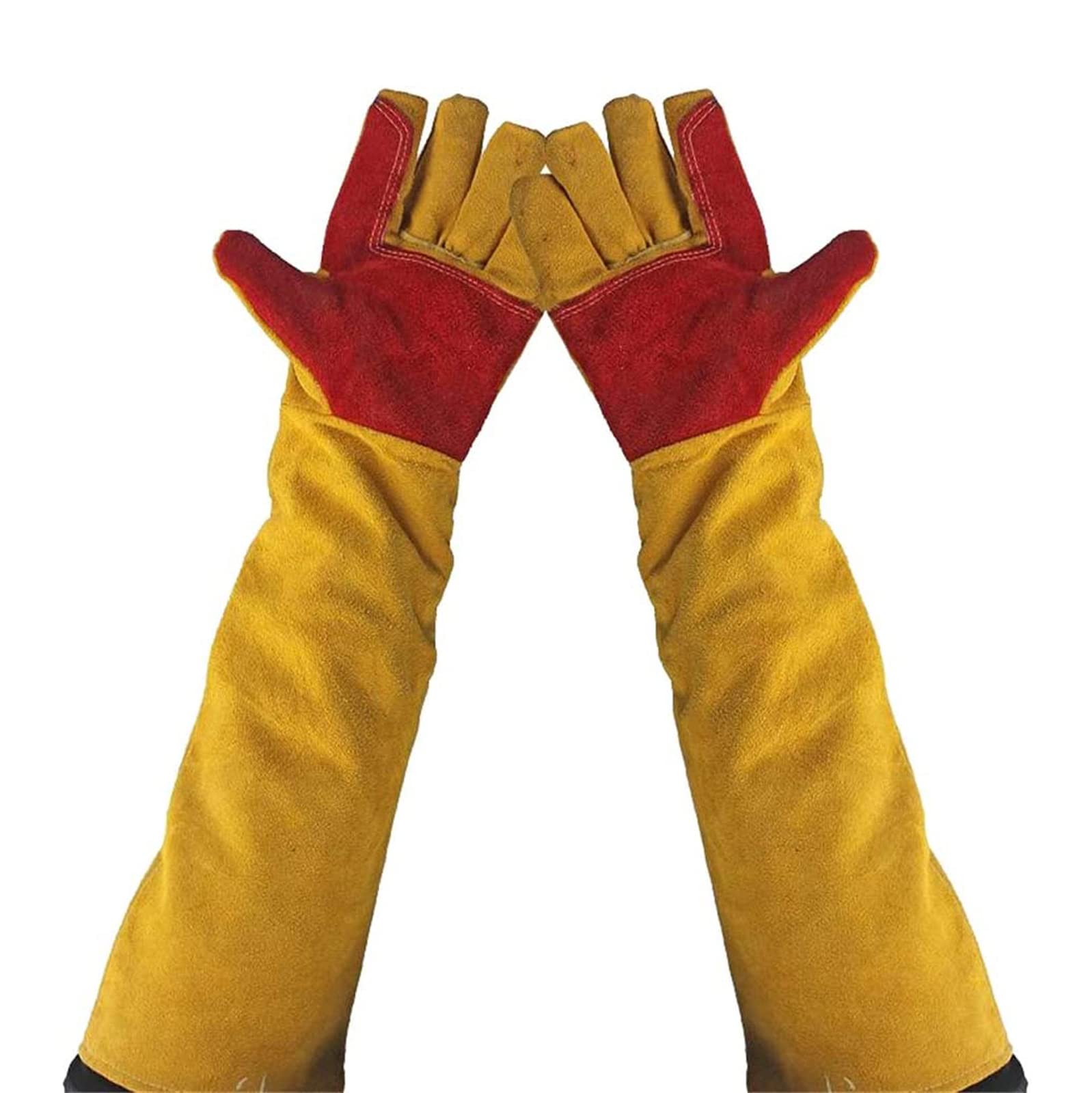 Guantes antimordeduras de piel de vaca gruesa para manejar animales con total seguridad