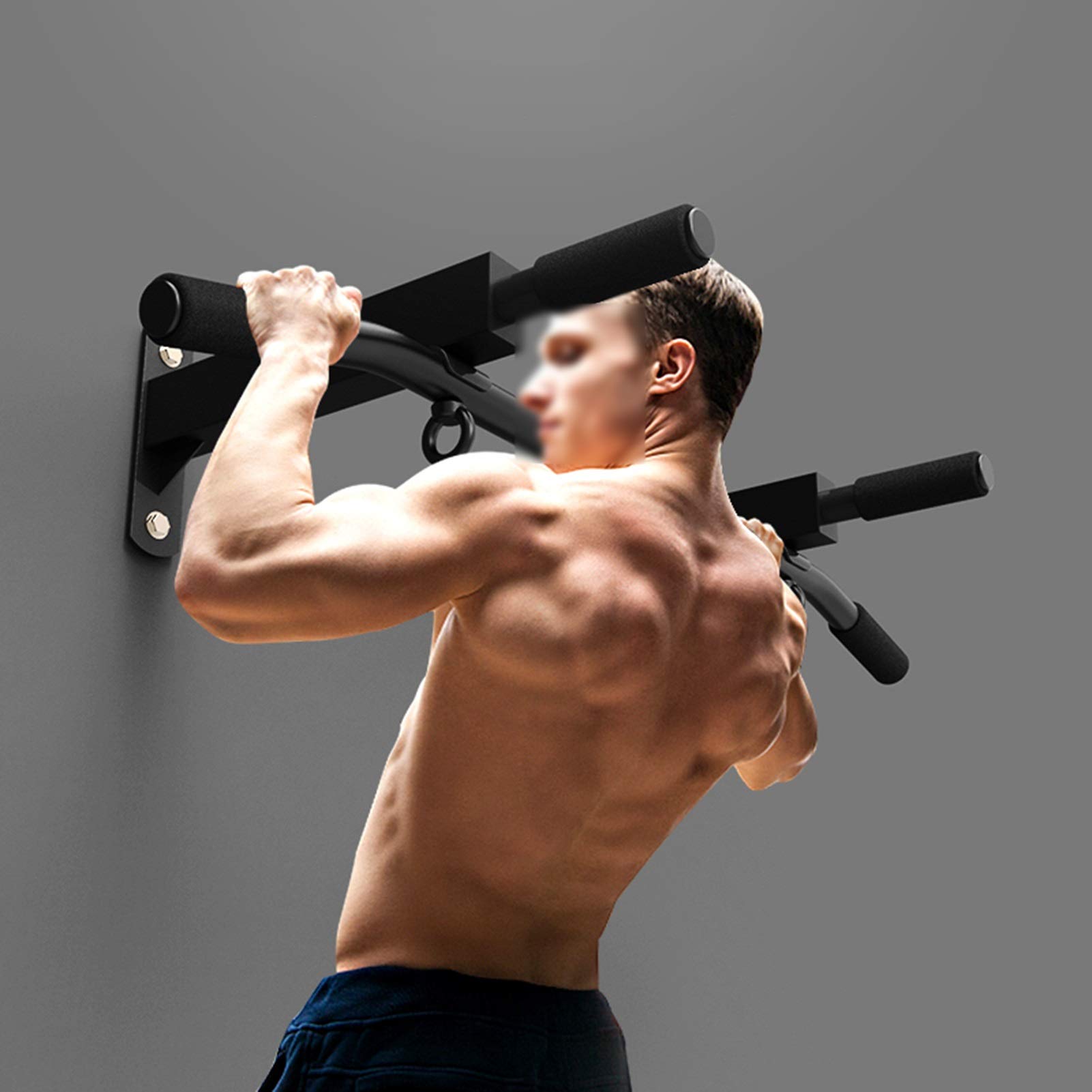 Gym Pull-up a Parete, Barre Orizzontali Montate a Parete per Interni Ed Esterni, Stazione di Sollevamento per Attrezzature da Palestra Domestica, Portante 150 kg / 330,7 Libbre Barra Trazioni