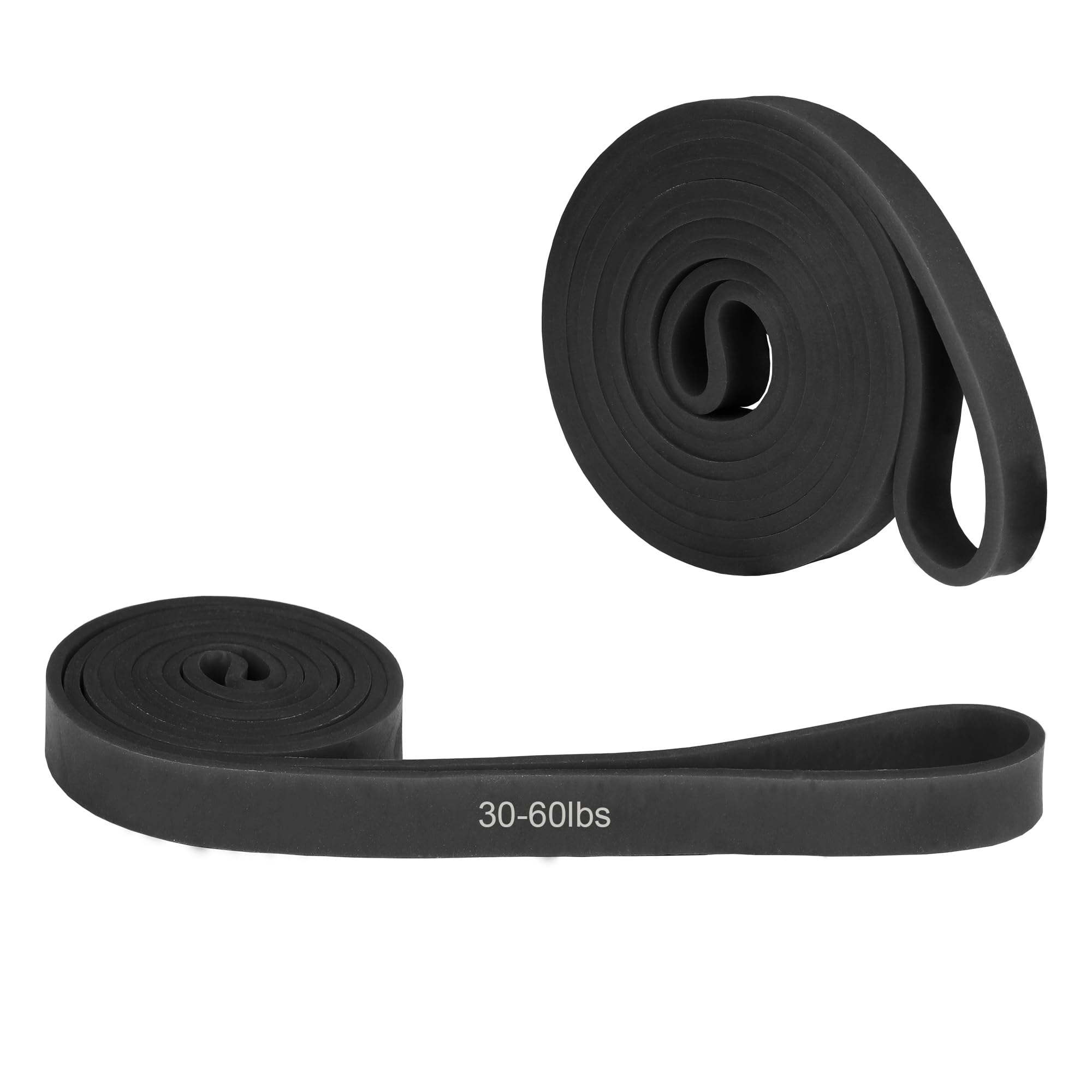 Resistance Bands, Pull Up Bands Different Levels 30-60lbs Exercise Band for Men Women, Gym Workout, Yoga, Powerlifting, Strength Training, Calisthenics (Black 30-60 LBS)
