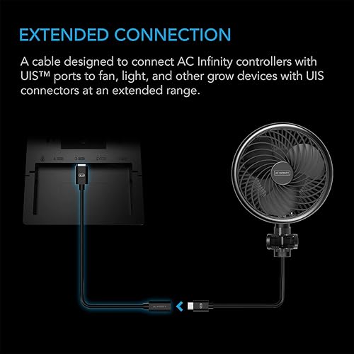 Miniatura 2 de AC Infinity Cable de extensión UIS a UIS hembra a macho, cable extensor de conexión de 10 pies, funciona con controlador 69, controlador 63,