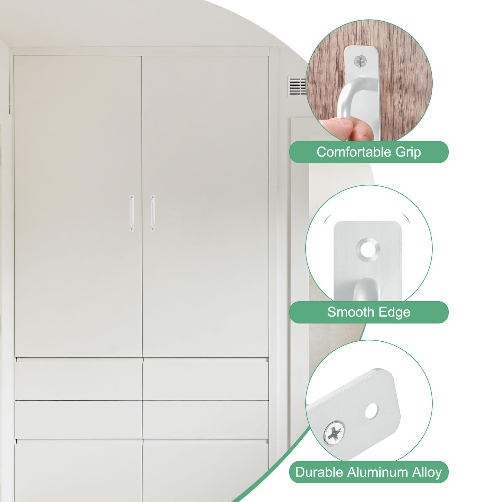 M METERXITY 2-Pack Barn Door Handles - Image 2