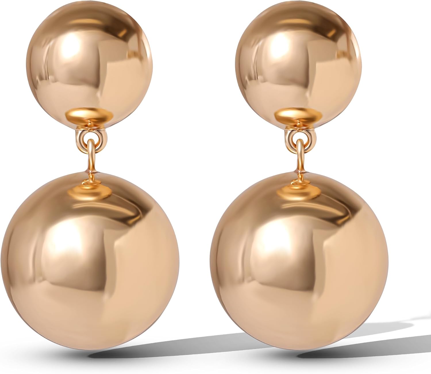 Jessica Simpson Gold-Tone Ball Drop Earrings for Women, Large Earrings Gold-Tone