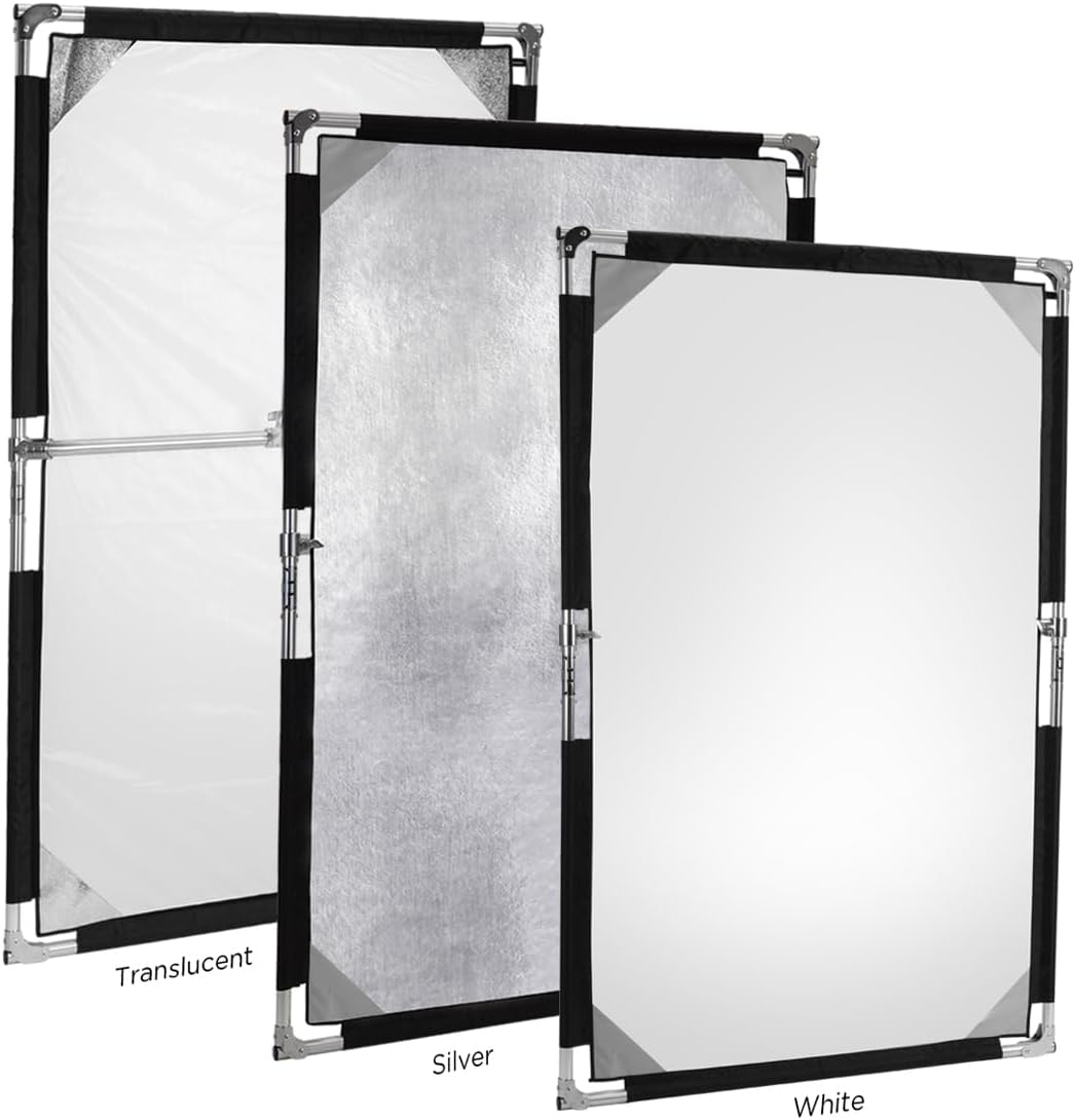 Glow Reflector Panel and Sun Scrim Kit 39" x 62" with Handle and Carry Bag (100 x 156cm)