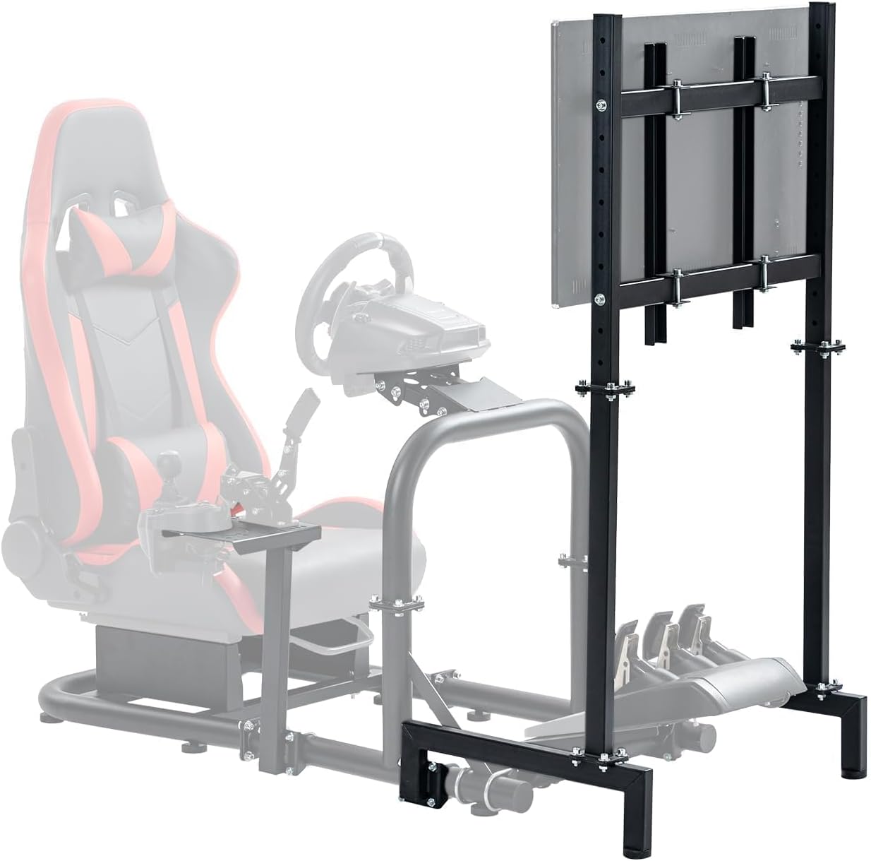 Marada Racing Sim Monitor Frame for Racing Simulator Cockpit Support Screens from 24 to 60 inches Stable & Height Position Adjustable Driving TV Mount Display Stand for TV and PC Monitors