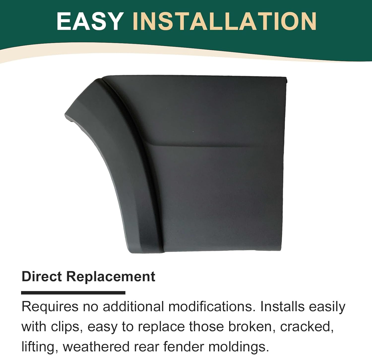 Rear Quarter Panel Flare Trim Molding Cover Side Panel Sill Molding Trim Fits for Ram ProMaster 1500 2500 3500 Cargo Van 4 Door 2019 2020 2021 2022 Standard Model