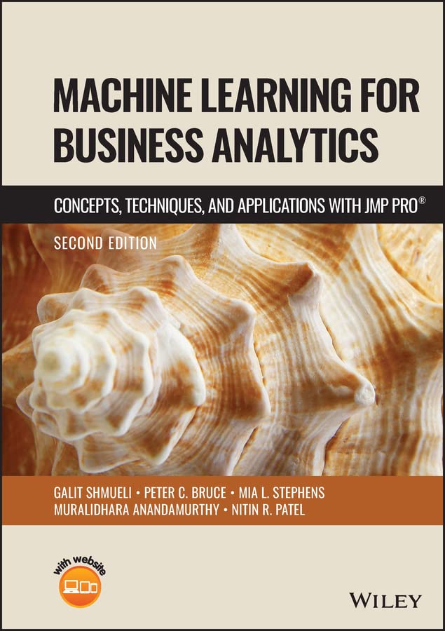 Machine Learning for Business Analytics Concepts, Techniques and