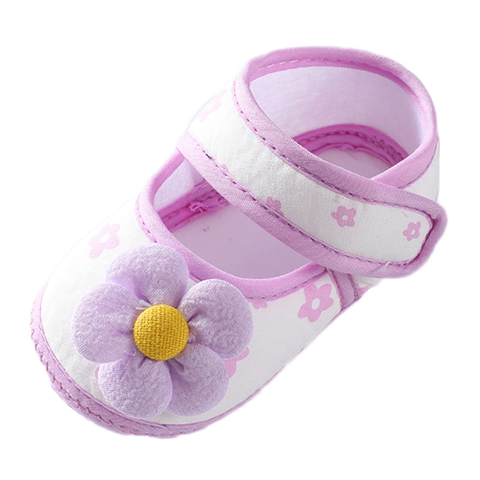 Mercatoo Baby Girls Soft Toddler Shoes Infant Toddler Walkers Shoes Colorful Flowers Princess Shoes Size 7 Toddler Shoes Girls (Purple, 11 Infant)